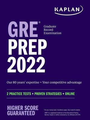 cover image of GRE Prep 2022